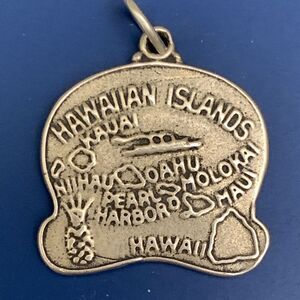 .925 Hawaiian Islands Sterling Silver Jewelry Charm #state #lslands #travel